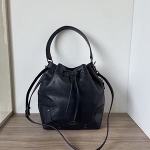 Coach F35684 Bucket Mickie Shoulder HandBag Crossbody Navy / Blue